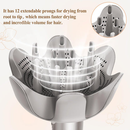 FABMIRA Curl-Defining Diffuser Attachment for Shark FlexStyle – Adjustable Prongs Diffuser for Curly and Coily Hair, Reduces Frizz, Defines Curls, Lifts Roots (Stone) Avelisse