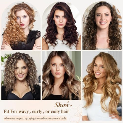 FABMIRA Curl-Defining Diffuser Attachment for Shark FlexStyle – Adjustable Prongs Diffuser for Curly and Coily Hair, Reduces Frizz, Defines Curls, Lifts Roots (Stone) Avelisse