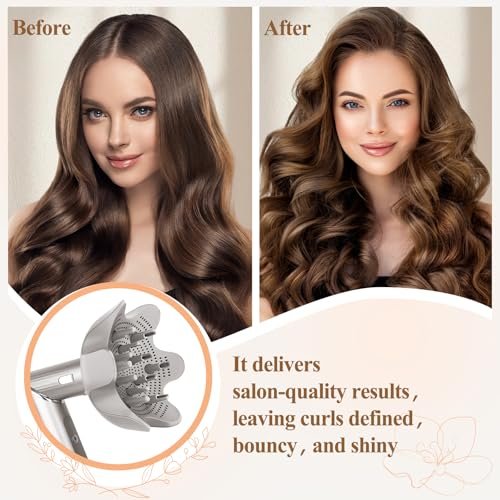 FABMIRA Curl-Defining Diffuser Attachment for Shark FlexStyle – Adjustable Prongs Diffuser for Curly and Coily Hair, Reduces Frizz, Defines Curls, Lifts Roots (Stone) Avelisse