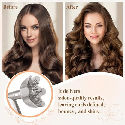 FABMIRA Curl-Defining Diffuser Attachment for Shark FlexStyle – Adjustable Prongs Diffuser for Curly and Coily Hair, Reduces Frizz, Defines Curls, Lifts Roots (Stone) Avelisse