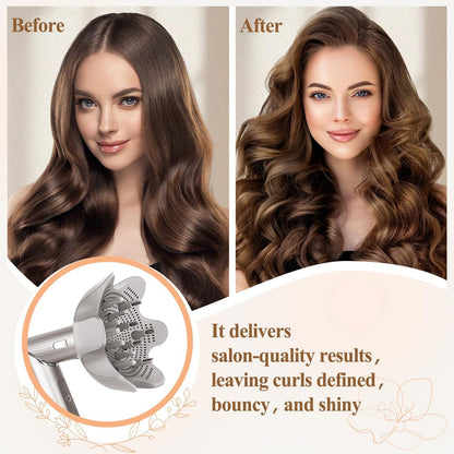 FABMIRA Curl-Defining Diffuser Attachment for Shark FlexStyle – Adjustable Prongs Diffuser for Curly and Coily Hair, Reduces Frizz, Defines Curls, Lifts Roots (Stone) Avelisse