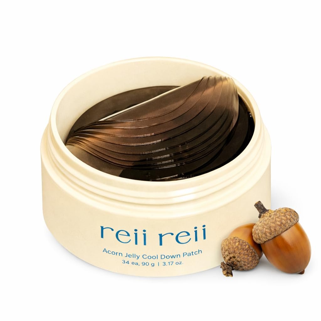 reii reii Acorn Jelly CoolDown Patch – Vegan Hydrogel Patches with Dotori Extract & Glacier Water for Instant Cooling & Soothing Relief – Non-Slip Fit, Korean Skincare (34ea) Avelisse