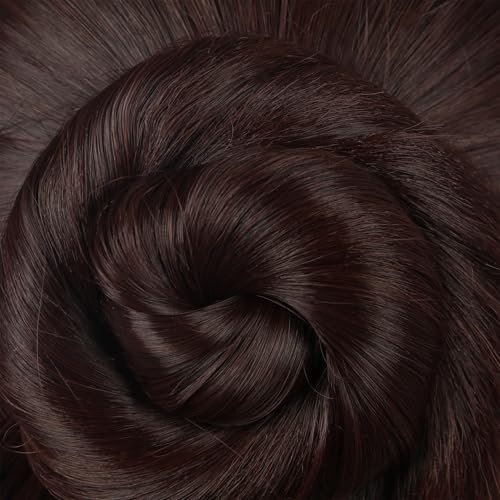 Yuehong Short Brown Double Buns Women Wig – Anime Cosplay Wig, Heat Resistant Synthetic Fiber, Breathable Costume Hair - görsel 14