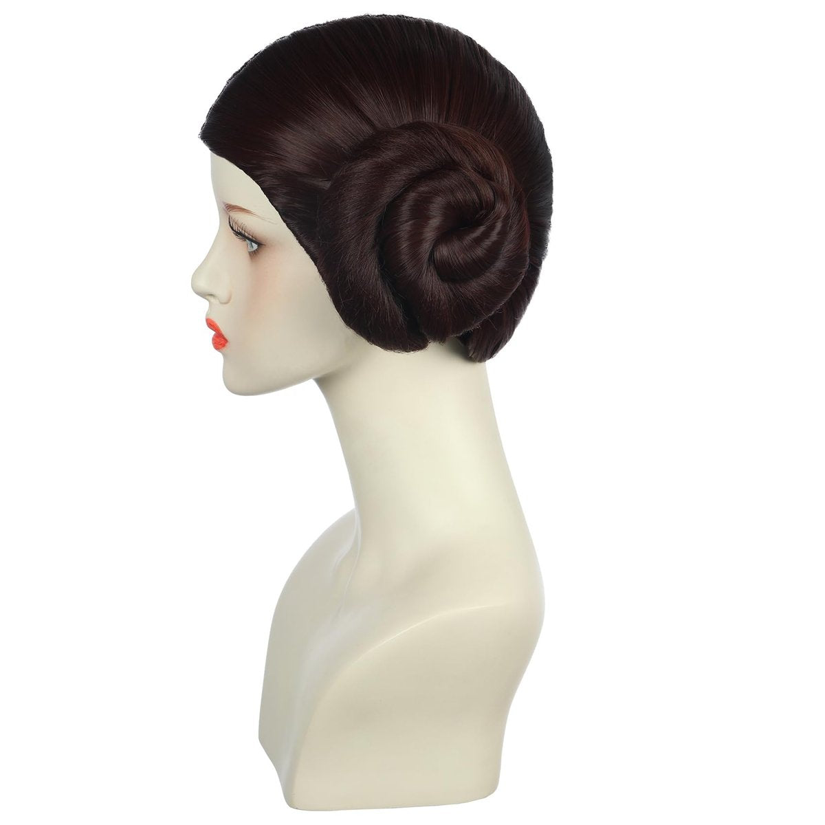 Yuehong Short Brown Double Buns Women Wig – Anime Cosplay Wig, Heat Resistant Synthetic Fiber, Breathable Costume Hair - görsel 7