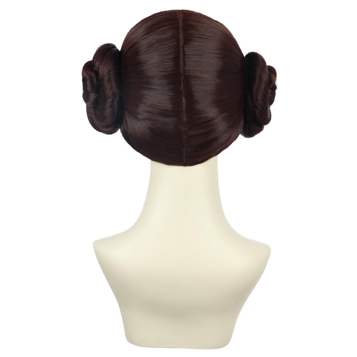 Yuehong Short Brown Double Buns Women Wig – Anime Cosplay Wig, Heat Resistant Synthetic Fiber, Breathable Costume Hair - görsel 11