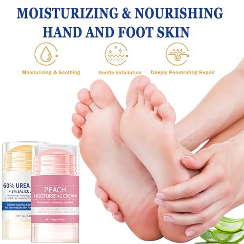 2-Pack 60% Urea Cream with 2% Salicylic Acid – Maximum Strength Foot Cream for Dry, Cracked Feet & Hands – Hydrating & Exfoliating Avelisse