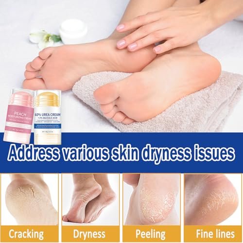 2-Pack 60% Urea Cream with 2% Salicylic Acid – Maximum Strength Foot Cream for Dry, Cracked Feet & Hands – Hydrating & Exfoliating Avelisse