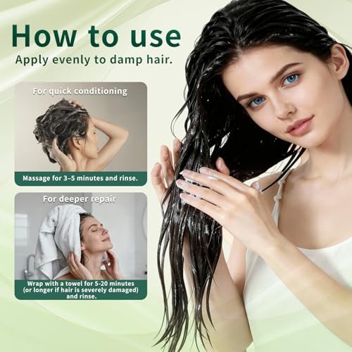 Amifiy Keratin Hair Mask - Deep Conditioning Treatment for Dry & Damaged Hair, Anti-Frizz, Intensive Hydrating & Repairing, 8 Fl Oz - görsel 12