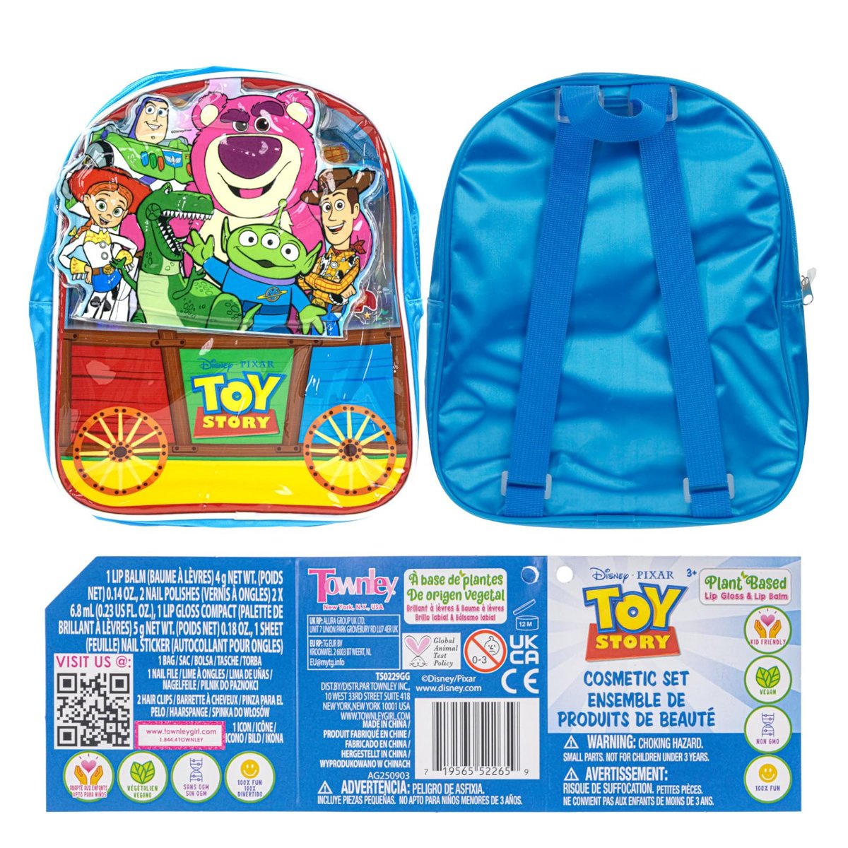 Toy Story Bag Makeup Set for Kids - Townley Girl Nail Polish, Lip Gloss, Lip Balm, Hair Pins, and Cosmetic Bag Gift Set - görsel 17