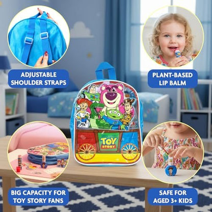 Toy Story Bag Makeup Set for Kids - Townley Girl Nail Polish, Lip Gloss, Lip Balm, Hair Pins, and Cosmetic Bag Gift Set