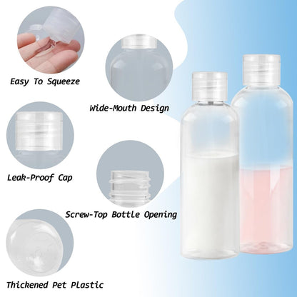 Ninsula 8-Piece Travel Bottles Set - TSA Approved Leak-Proof Toiletry Containers for Shampoo, Conditioner, and Cream - Reusable Travel Essentials for Women and Men