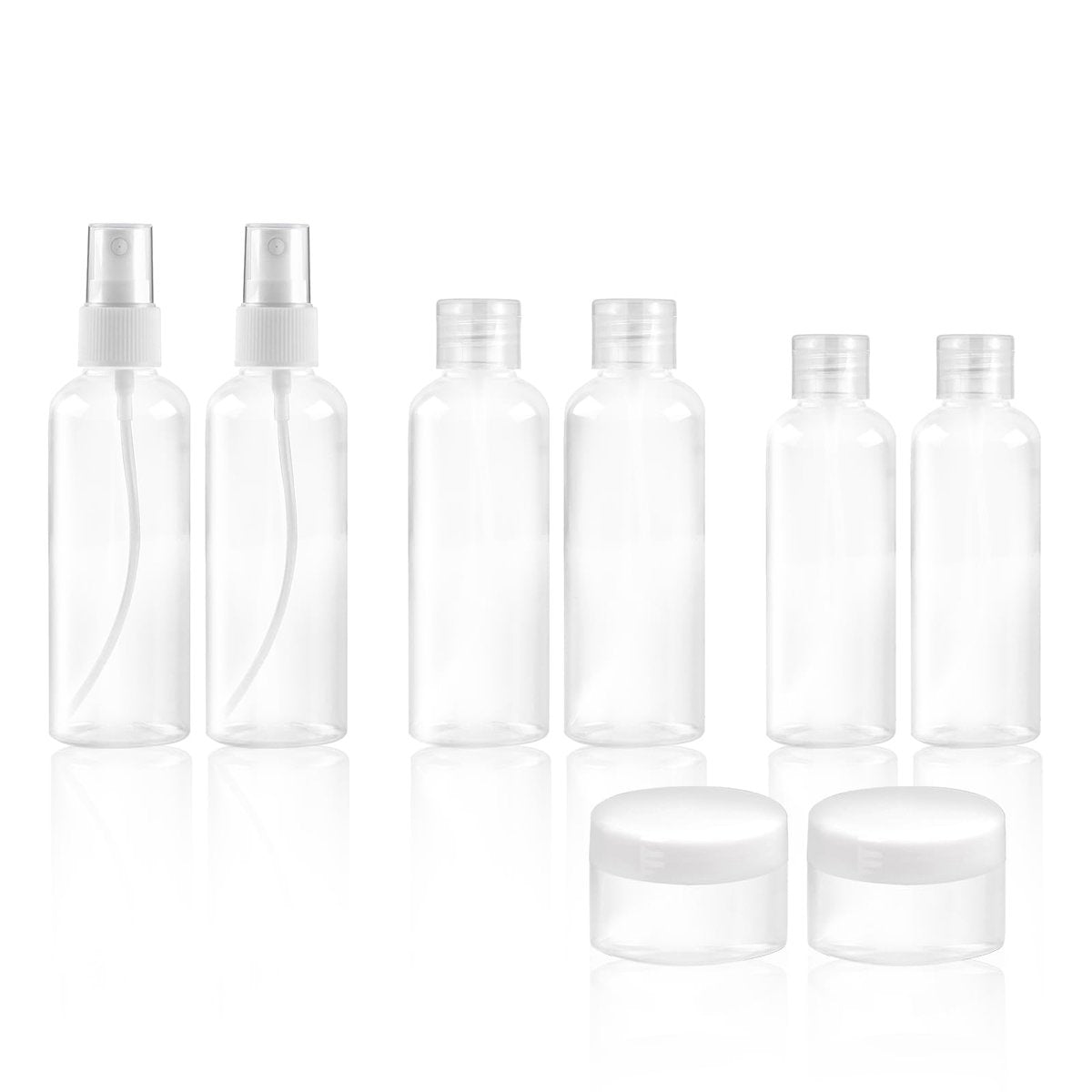 Ninsula 8-Piece Travel Bottles Set - TSA Approved Leak-Proof Toiletry Containers for Shampoo, Conditioner, and Cream - Reusable Travel Essentials for Women and Men - görsel 1