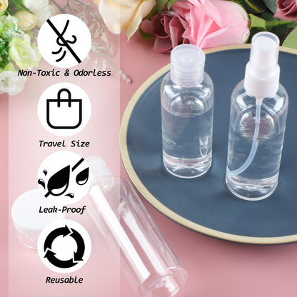 Ninsula 8-Piece Travel Bottles Set - TSA Approved Leak-Proof Toiletry Containers for Shampoo, Conditioner, and Cream - Reusable Travel Essentials for Women and Men