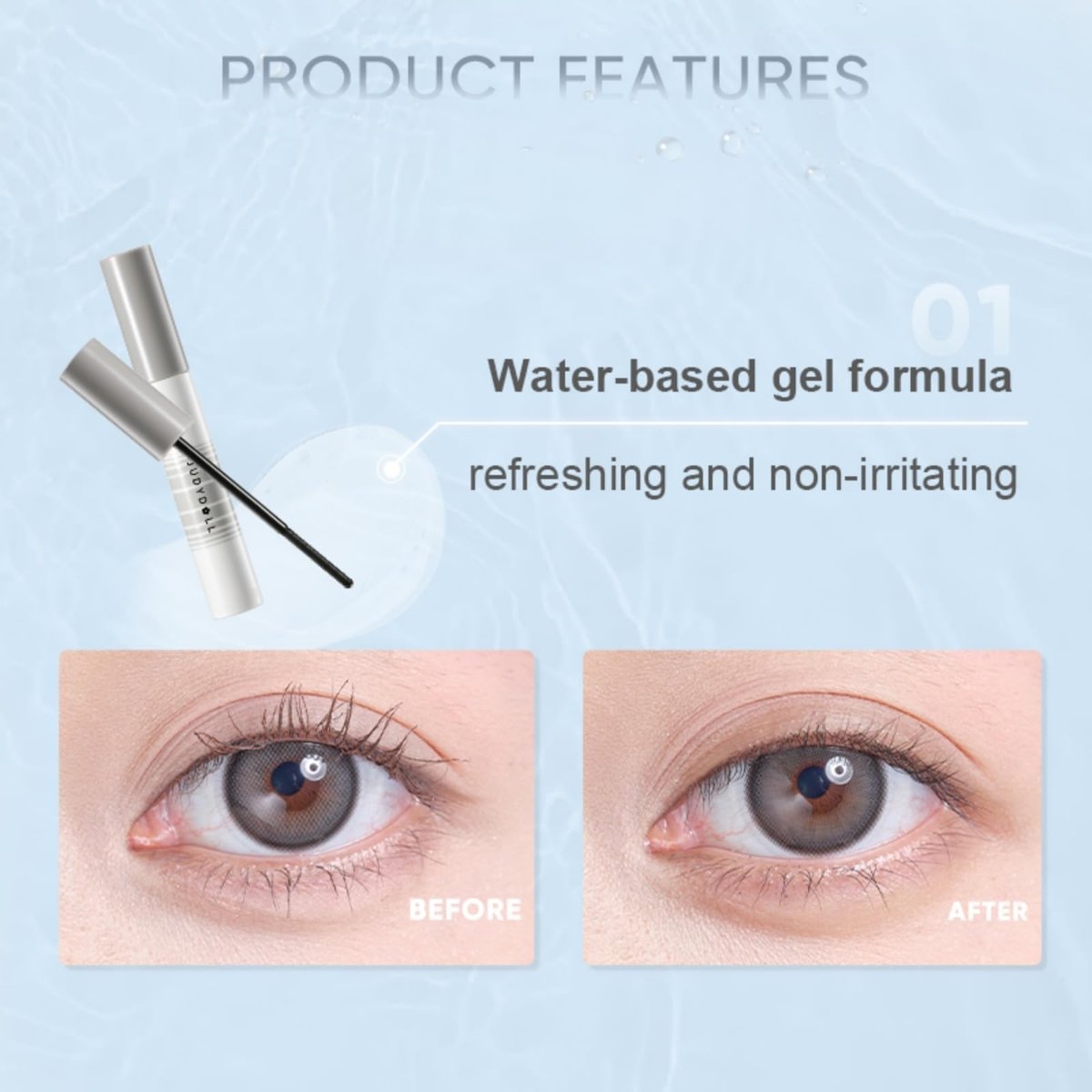 JUDYDOLL Mascara Remover - Gentle Eye Makeup Remover for Waterproof Mascara, Sensitive Skin Friendly, 0.17 Fl Oz - görsel 9