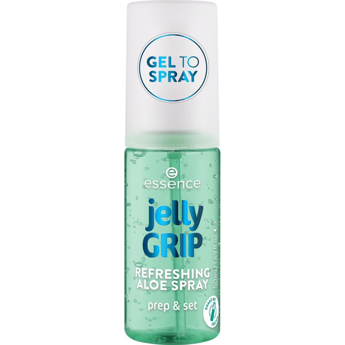 Essence Jelly Grip Refreshing Aloe Spray – Hydrating Gel-to-Mist Makeup Primer, Setter & Refresher with Aloe Vera, Vegan & Cruelty-Free, 1.6 Fl Oz - görsel 1