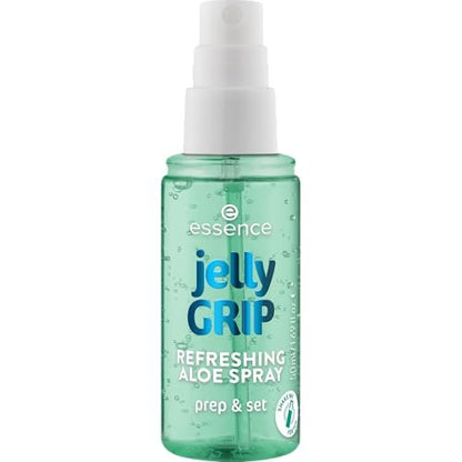 Essence Jelly Grip Refreshing Aloe Spray – Hydrating Gel-to-Mist Makeup Primer, Setter & Refresher with Aloe Vera, Vegan & Cruelty-Free, 1.6 Fl Oz