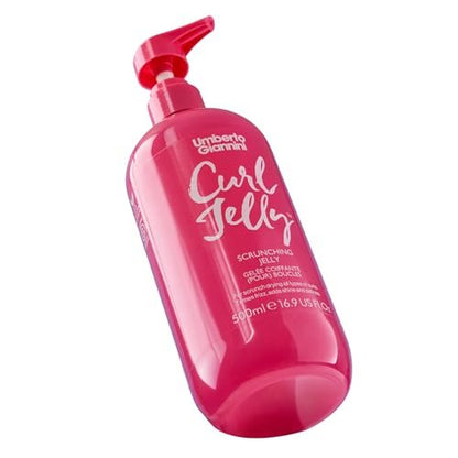 Umberto Giannini Curl Jelly Scrunching Jelly - Vegan & Cruelty Free Frizz Solution Gel for Curly or Wavy Hair, XL 16.9 fl oz Avelisse