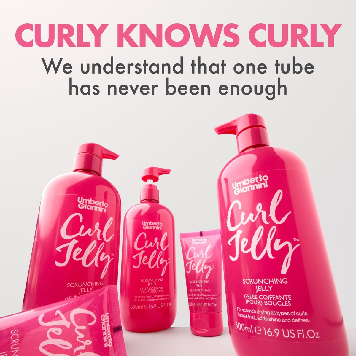 Umberto Giannini Curl Jelly Scrunching Jelly - Vegan & Cruelty Free Frizz Solution Gel for Curly or Wavy Hair, XL 16.9 fl oz Avelisse