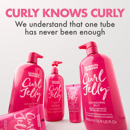 Umberto Giannini Curl Jelly Scrunching Jelly - Vegan & Cruelty Free Frizz Solution Gel for Curly or Wavy Hair, XL 16.9 fl oz Avelisse