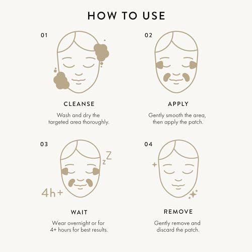 KPLUS K+ Overnight Wrinkle Patches for Forehead, Crow’s Feet & Smile Lines – 60 Count with Hyaluronic Acid, Peptides & Adenosine Avelisse