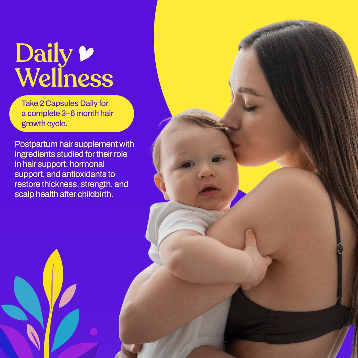 Mama’s Select Postpartum Hair Loss Vitamins – Reduce Shedding, Restore Thickness, Shine & Strength – Safe for Breastfeeding Avelisse