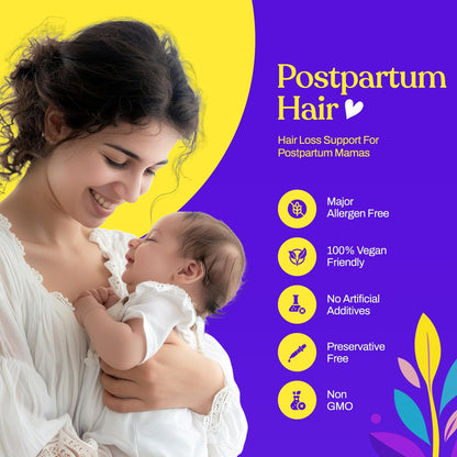 Mama’s Select Postpartum Hair Loss Vitamins – Reduce Shedding, Restore Thickness, Shine & Strength – Safe for Breastfeeding Avelisse