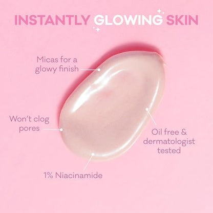 Bioré UV Aqua Rich Glow Enhancing Moisturizer with SPF 50, 1% Niacinamide Facial Sunscreen, 1.7 oz