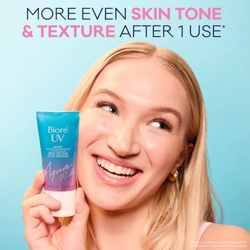 Bioré UV Aqua Rich Glow Enhancing Moisturizer with SPF 50, 1% Niacinamide Facial Sunscreen, 1.7 oz - görsel 12