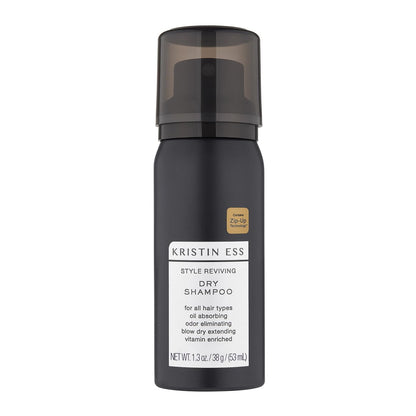 Kristin Ess 2-in-1 Bundle Home & Travel Size Dry Shampoo Spray for Oily Hair - Absorbs Oil, Adds Volume, Style Extender + Fragrance Refresher - Sulfate-Free, Vegan & Color Safe - Fresh Pear Fragrance Avelisse