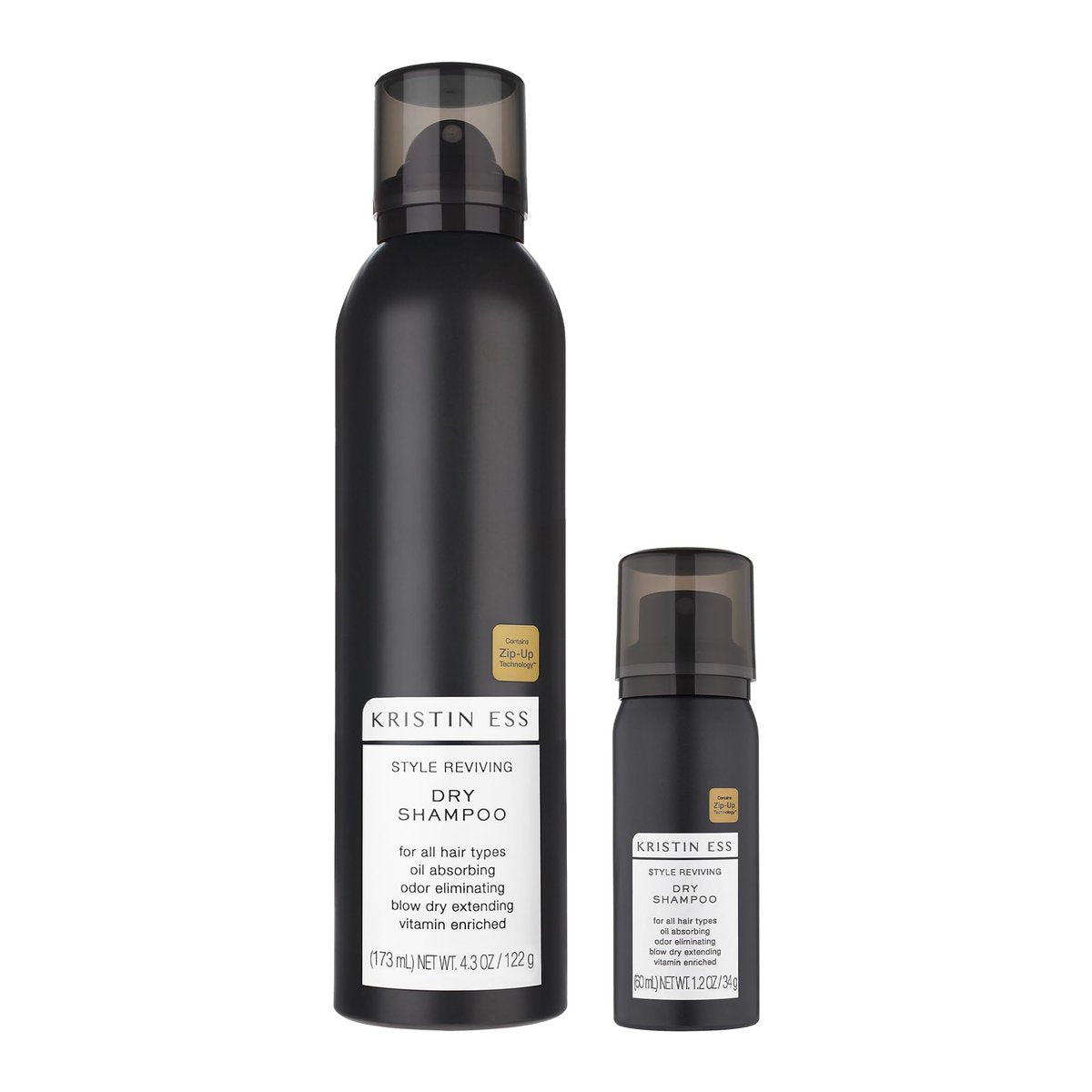 Kristin Ess 2-in-1 Bundle Home & Travel Size Dry Shampoo Spray for Oily Hair - Absorbs Oil, Adds Volume, Style Extender + Fragrance Refresher - Sulfate-Free, Vegan & Color Safe - Fresh Pear Fragrance Avelisse