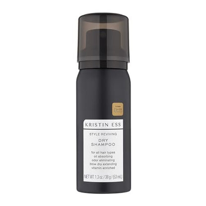Kristin Ess 2-in-1 Bundle Home & Travel Size Dry Shampoo Spray for Oily Hair - Absorbs Oil, Adds Volume, Style Extender + Fragrance Refresher - Sulfate-Free, Vegan & Color Safe - Fresh Pear Fragrance Avelisse