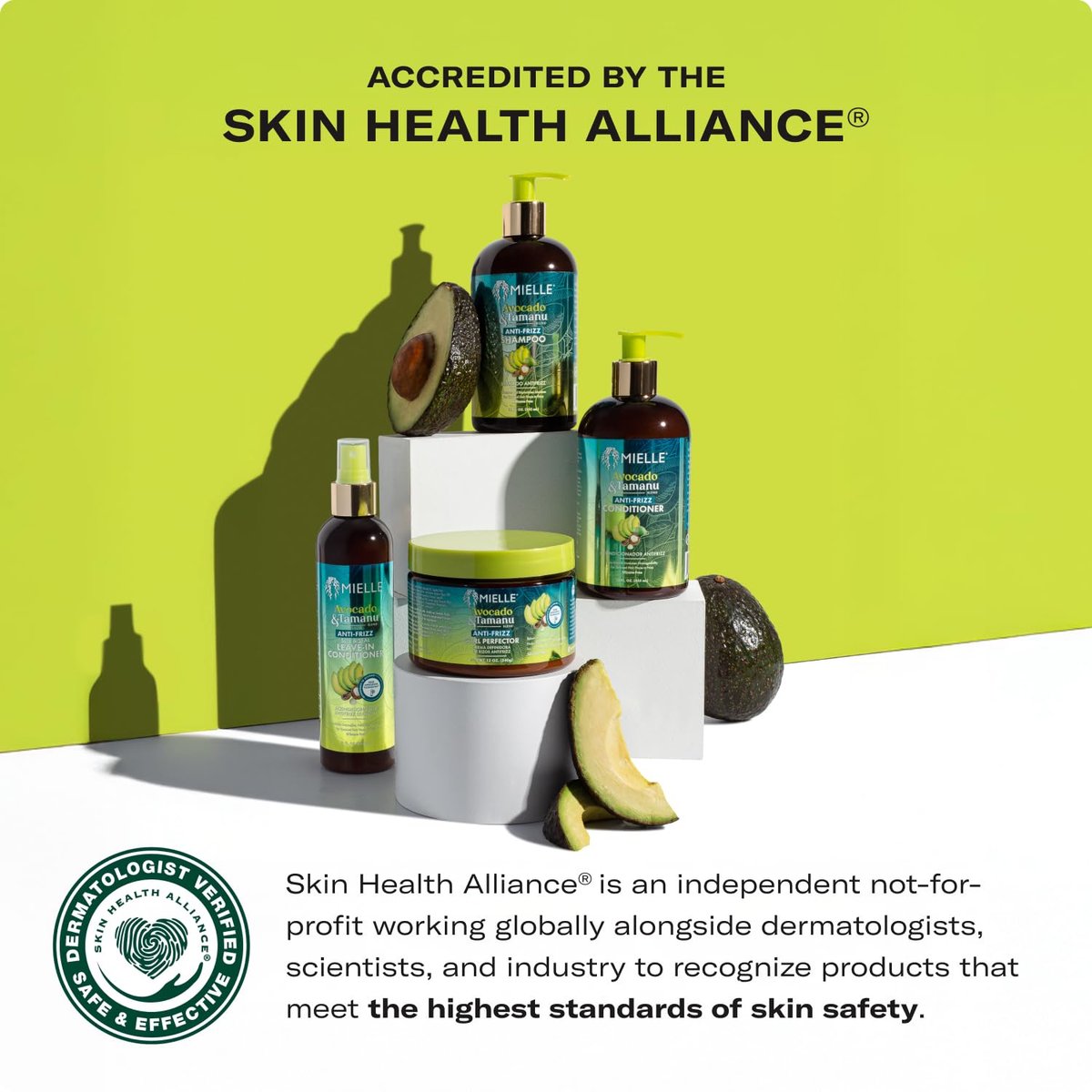 Mielle Organics Avocado & Tamanu Curly Hair Mousse - Anti Frizz Hair Foam for Curly, Wavy, Coily Styles - Medium Hold Styling to Define & Control for a Soft, Natural Shine Finish (7.5oz) Avelisse