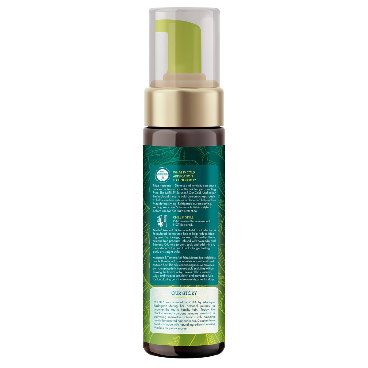 Mielle Organics Avocado & Tamanu Curly Hair Mousse - Anti Frizz Hair Foam for Curly, Wavy, Coily Styles - Medium Hold Styling to Define & Control for a Soft, Natural Shine Finish (7.5oz) Avelisse