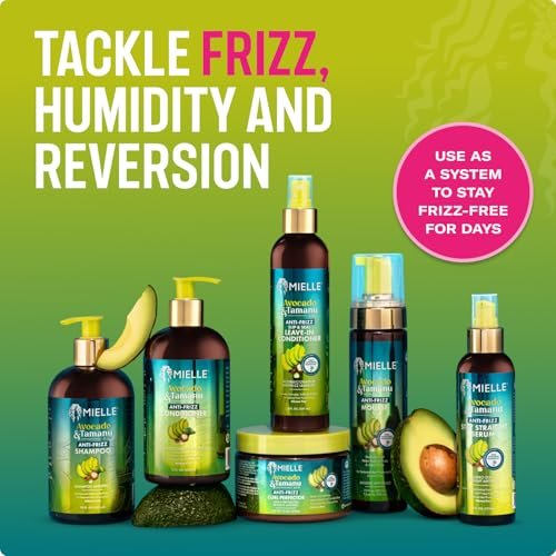 Mielle Organics Avocado & Tamanu Curly Hair Mousse - Anti Frizz Hair Foam for Curly, Wavy, Coily Styles - Medium Hold Styling to Define & Control for a Soft, Natural Shine Finish (7.5oz) Avelisse