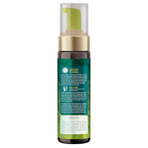 Mielle Organics Avocado & Tamanu Curly Hair Mousse - Anti Frizz Hair Foam for Curly, Wavy, Coily Styles - Medium Hold Styling to Define & Control for a Soft, Natural Shine Finish (7.5oz) Avelisse