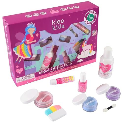 Klee Naturals Deluxe Mineral Play Makeup Kit - Non-Toxic, Kid-Friendly, Made in USA (Regal Queen Fairy) Avelisse