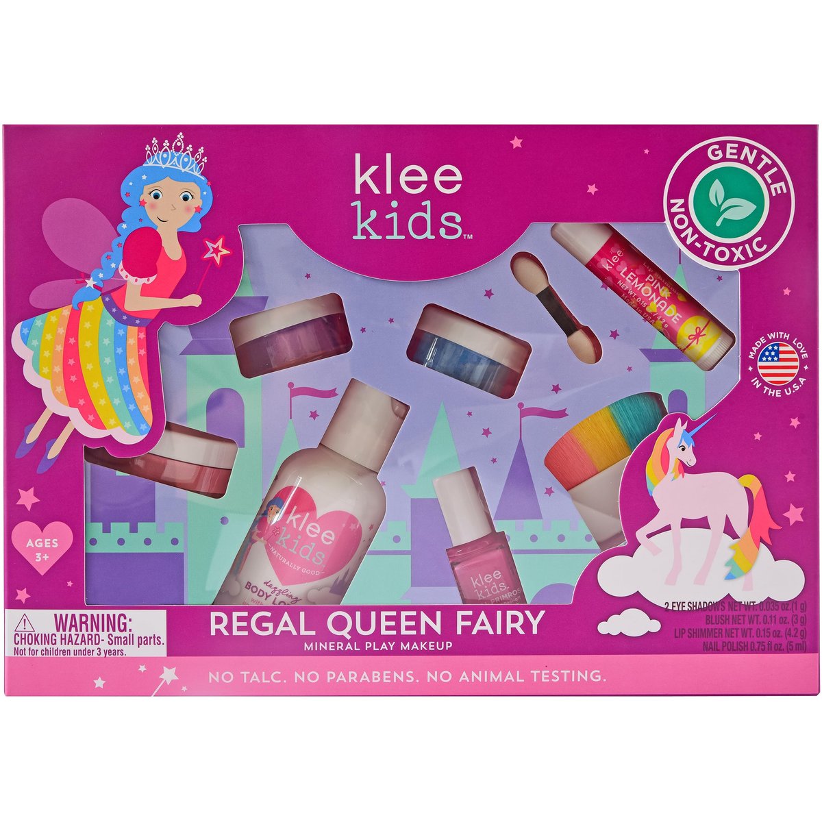 Klee Naturals Deluxe Mineral Play Makeup Kit - Non-Toxic, Kid-Friendly, Made in USA (Regal Queen Fairy) Avelisse
