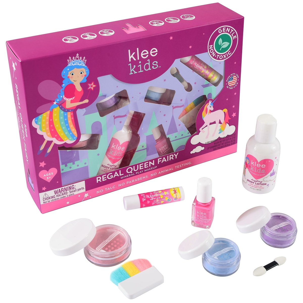 Klee Naturals Deluxe Mineral Play Makeup Kit - Non-Toxic, Kid-Friendly, Made in USA (Regal Queen Fairy) Avelisse