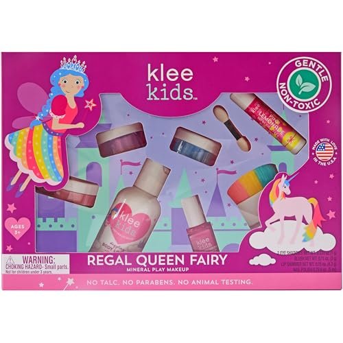 Klee Naturals Deluxe Mineral Play Makeup Kit - Non-Toxic, Kid-Friendly, Made in USA (Regal Queen Fairy) Avelisse