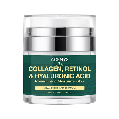 Agenyx Retinol Cream Face Moisturizer with Collagen & Hyaluronic Acid - Anti Aging Wrinkle Repair Night Cream for Women & Men, 1.7 oz