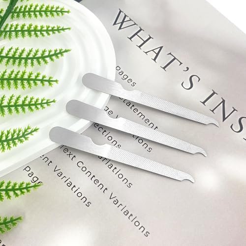BlingKingdom 3-Pack Stainless Steel Nail Files – Double Sided Metal Nail File with Curved Sharp Point for Salon & Home Manicure (Silver) - görsel 12