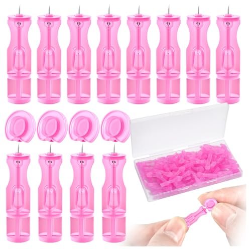 50 Pack Disposable Lancets for Facial Extraction – Stainless Steel Acne Needle Tools for Blackhead Removal, Pink - görsel 2