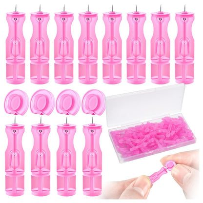 50 Pack Disposable Lancets for Facial Extraction – Stainless Steel Acne Needle Tools for Blackhead Removal, Pink