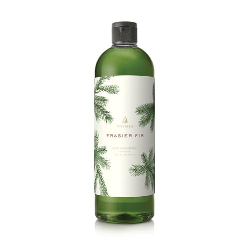 Thymes Frasier Fir Hand Wash Refill - Lightly Scented Liquid Hand Soap, Moisturizing Formula with Natural Ingredients, 24.5 fl oz Avelisse