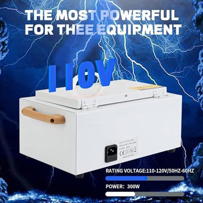JUSTHERE High Temperature Sterilizer Autoclave Machine – 110V 300W 1.5L Metal Tool Cleaner for Nail & Beauty Tools (White) Avelisse