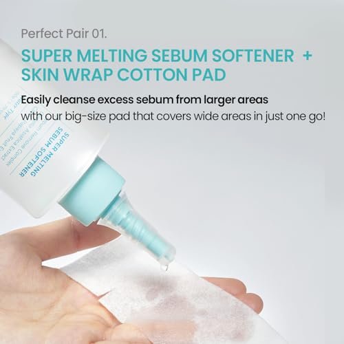 ilso Super Melting Sebum Softener – Pore Cleansing Solution with 40 Skin Wrap Cotton Pads, 5.29 fl oz, Korean Skincare for Blackheads & Sebum Avelisse