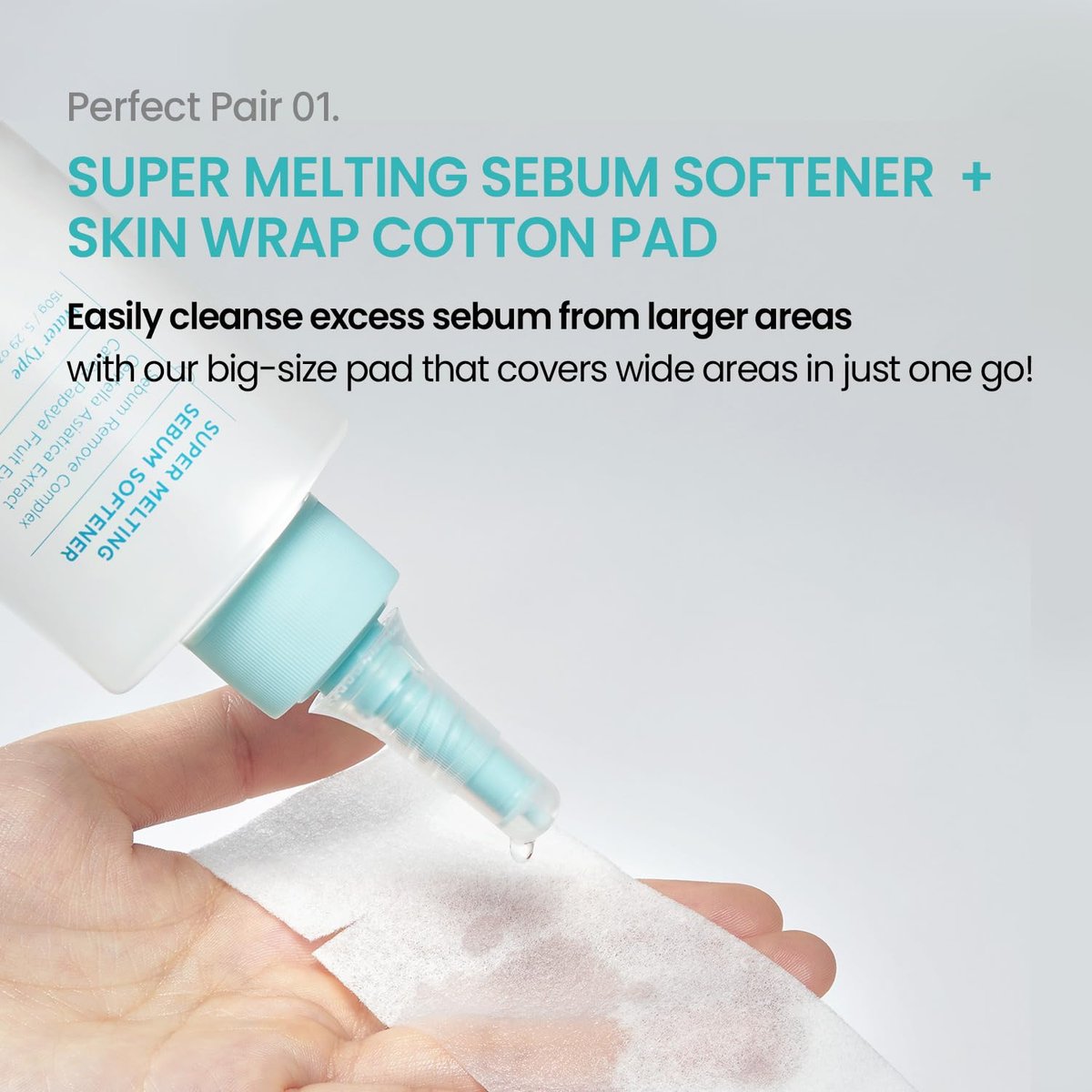 ilso Super Melting Sebum Softener – Pore Cleansing Solution with 40 Skin Wrap Cotton Pads, 5.29 fl oz, Korean Skincare for Blackheads & Sebum Avelisse