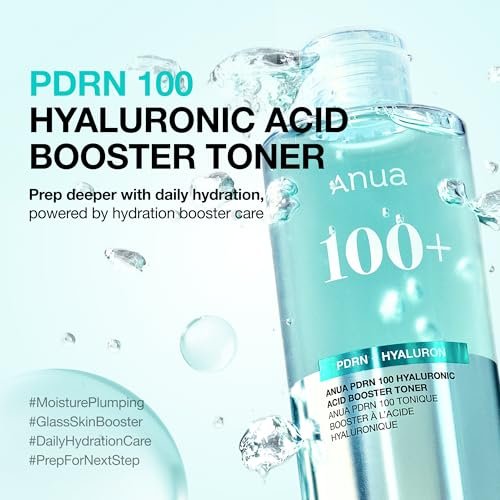 Anua PDRN 100 Hyaluronic Acid Booster Toner – Hydrating Face Toner for Dry Skin with Salmon DNA & Collagen, Glass Skin Glow, Daily Moisturizing Toner, Korean Skincare, 8.45 fl oz Avelisse