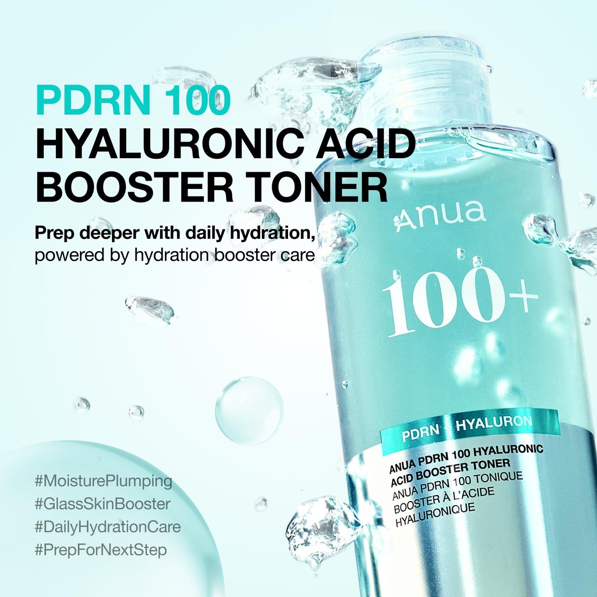 Anua PDRN 100 Hyaluronic Acid Booster Toner – Hydrating Face Toner for Dry Skin with Salmon DNA & Collagen, Glass Skin Glow, Daily Moisturizing Toner, Korean Skincare, 8.45 fl oz Avelisse