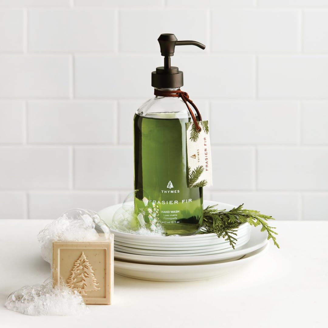 Thymes Frasier Fir Hand Wash - 15 Fl Oz - Luxurious & Nourishing Liquid Soap Avelisse
